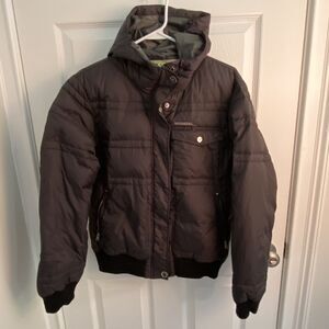 ROSSIGNOL Ski Jacket Womens Size Large Puffer Goose Down Insulated Snow Hooded